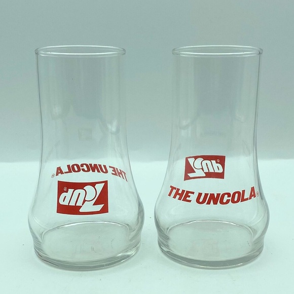 Vintage 7 Up Upside Down Glasses - Picture 5 of 7